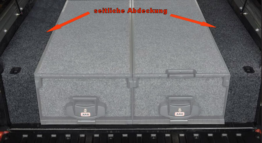 Abdeckung Outback Schublade seitlich Mercedes X-Klasse ab 2018, Doppelkabine