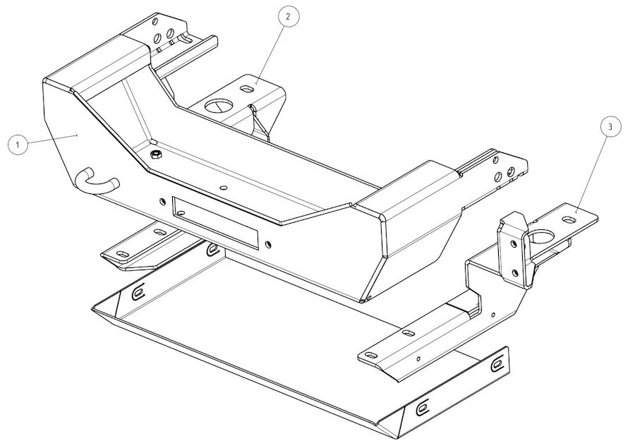Seilwindenanbausatz Set Fuso Canter 4x4 7,5t für Zeon & Midrange Seilwinden