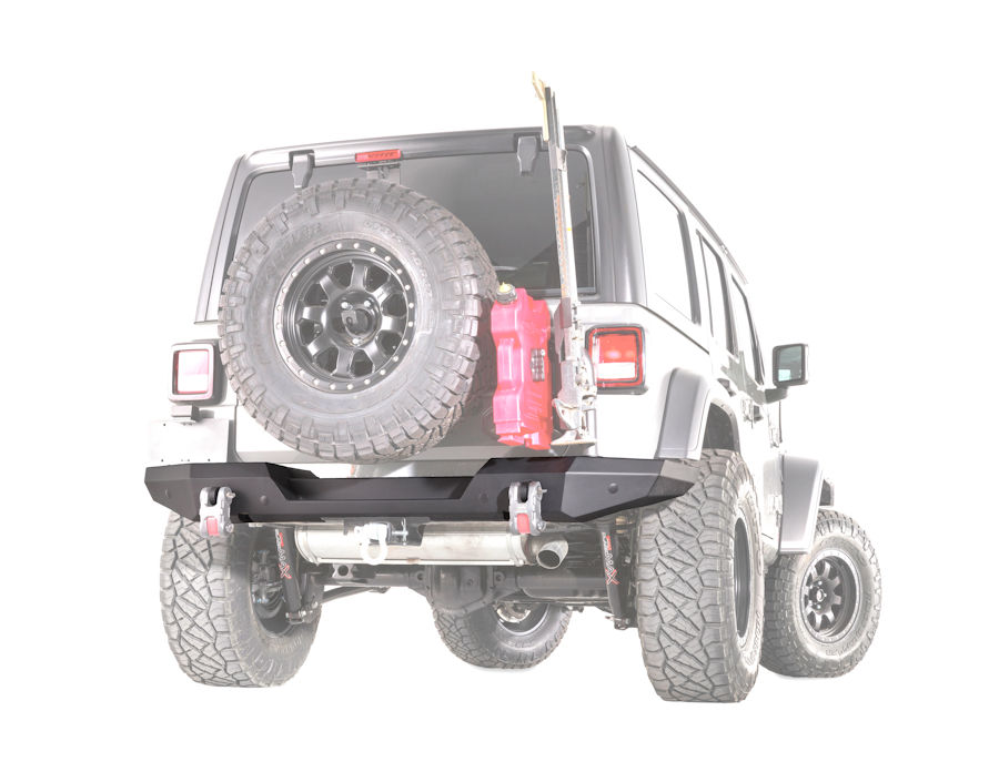 WARN Elite Heckstoßstange Jeep Wrangler JL, kombinierbar mit Reserveradträger