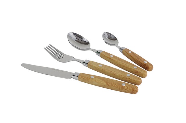 Besteckset gimex Wood Nature Line 16-tlg.