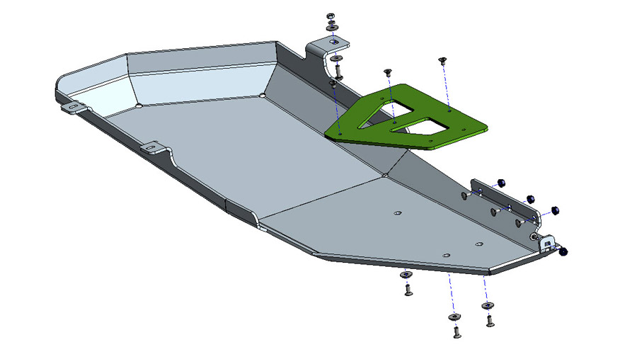 Unterfahrschutz Ford Ranger Raptor 2019 - 11/2022, Tank