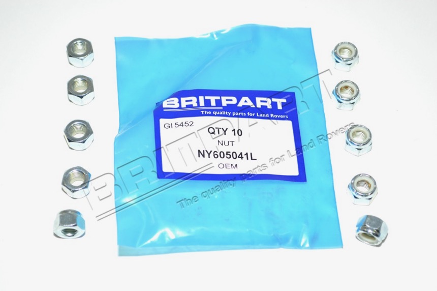 NY605041L 10x selbstsichernder Muttern Serie Land Rover