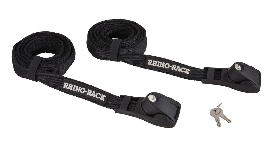 Rhino Rack Zurrgurt (2) mit absperrb. Schloss, Gummischutz, 3,5m lang, schwarz