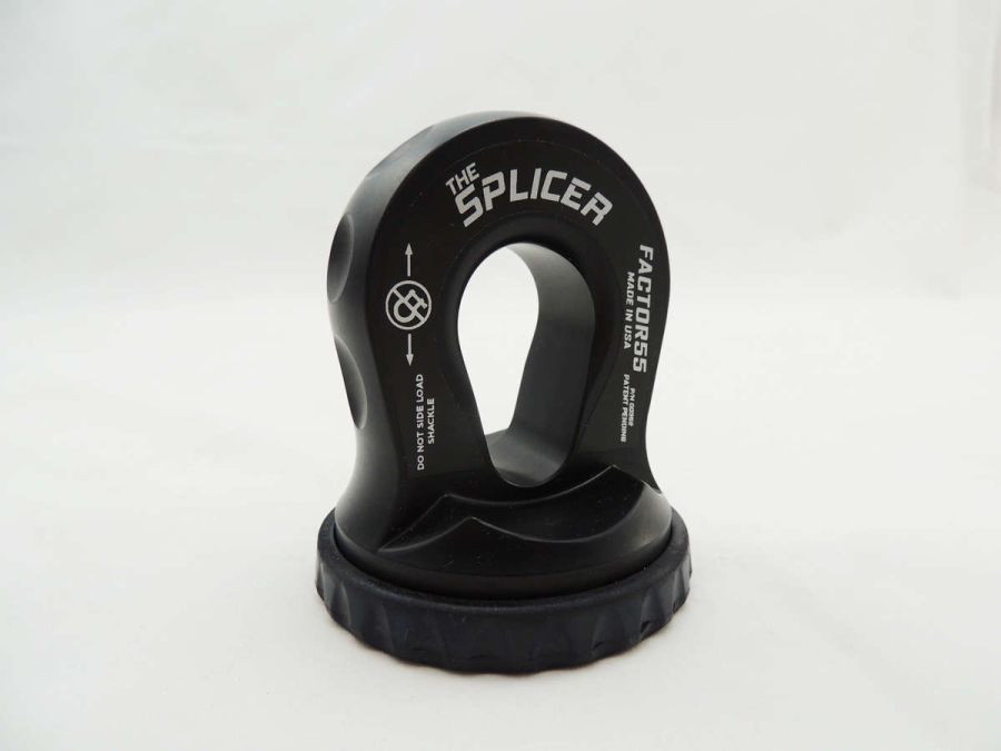 ''FACTOR 55'' SPLICER 3/8-1/2'' SYNTHETIC ROPE SPLICE-ON SHACKLE MOUN, BLACK