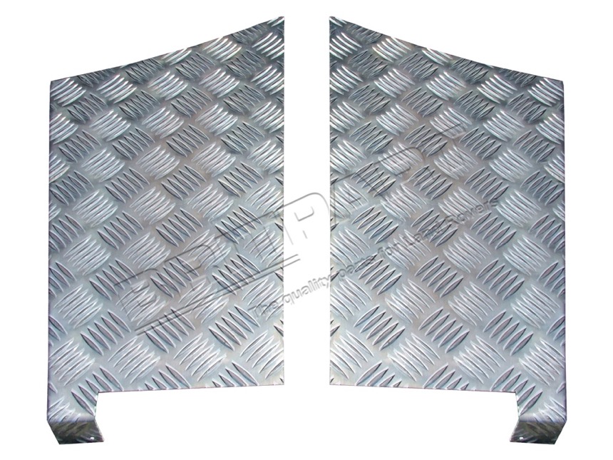 Aluriffelblech Kotflügel Ecke hinten Defender 110