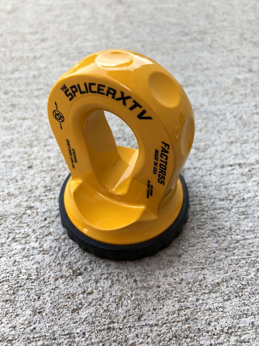 ''FACTOR 55'' SPLICER XTV 3/16-1/4'' SYNTH. ROPE SPLICE-ON SHACKLE MOUNT, YELLOW