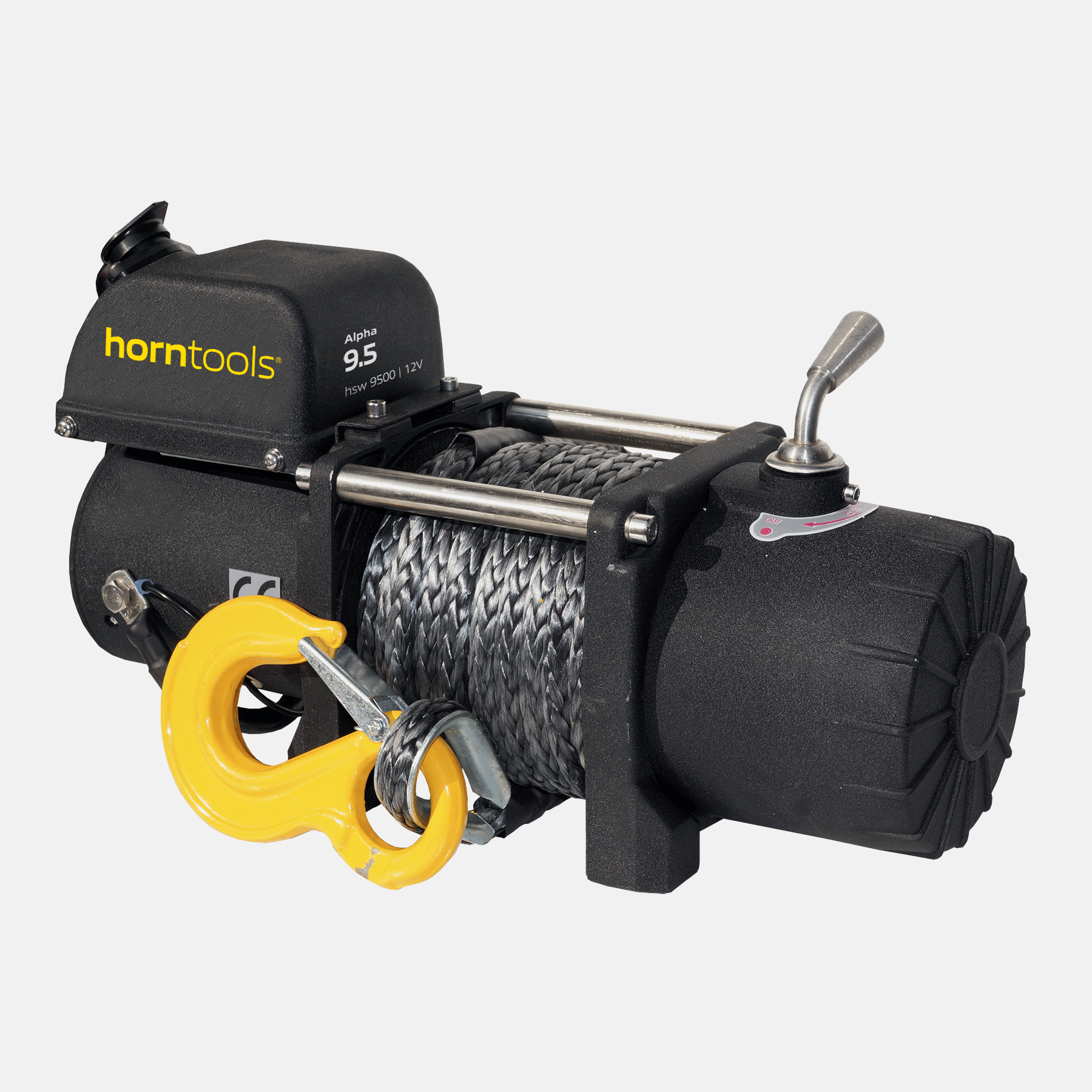 horntools Seilwinde 4,3 Tonnen Alpha 9.5 Kompakt 12 Volt Kunststoffseil