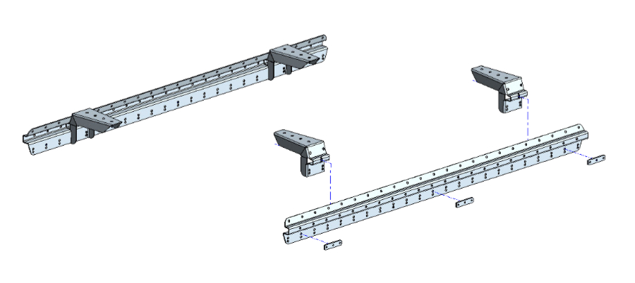 Muli-Rack Basisversion ''flach'' XtraCab, ohne Dachträger, inkl. Schraubensatz