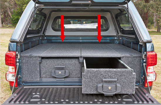 Abdeckung Outback Schublade vorne Isuzu DMax `12 ->, Doppelkabine
