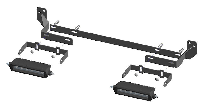 Scheinwerfer-Set Nissan Navara D23 inkl. 2 Stk. Osram SX180-SP