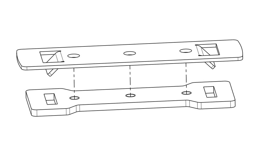 Adapterstück für 50-11RLT600 Fußkit, Defender 2020 (1 Stk.), inkl. 50-B062