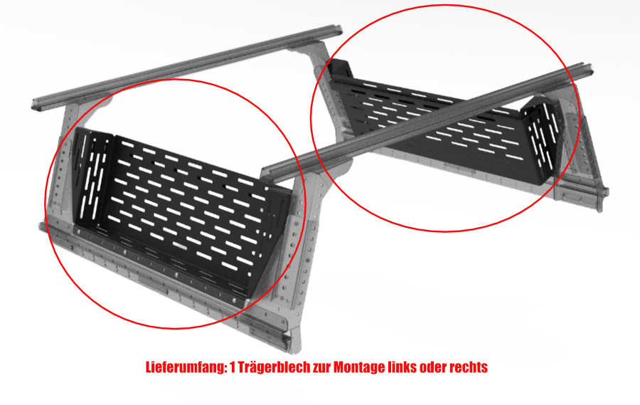 Muli-Rack Trägerblech DoubleCab links & rechts (1 Stk.)