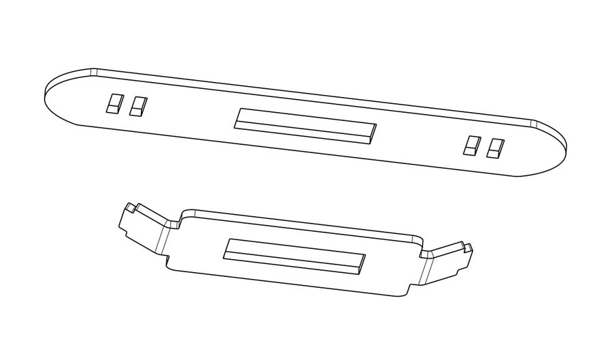 Adapterstück für 50-11RCP58-BK Fußkit, Landrover Defender 2020 (1 Stk.)