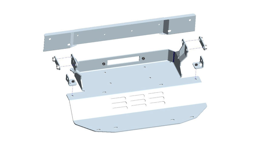 Seilwinden Set TOYOTA HILUX REVO ab 2016, inkl WARN ZEON 10 PLATINUM