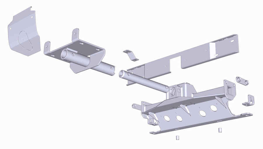 Hidden Multi-Mount Toyota Hilux Revo ab 16, inkl. Seilwindenträger