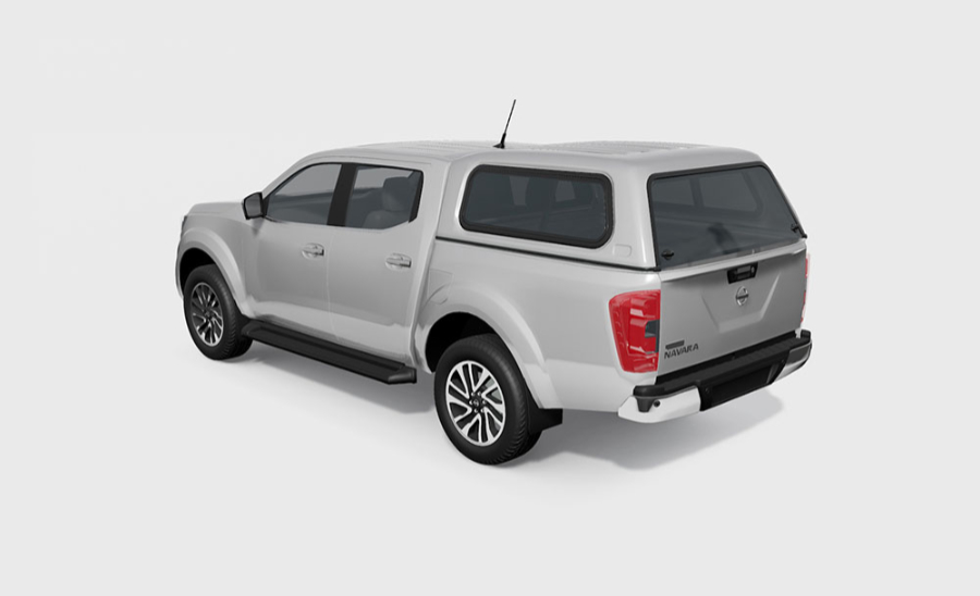 Standard Hardtop für Nissan Navara D23 ab `15 Doka, flach, mit Schiebefenster