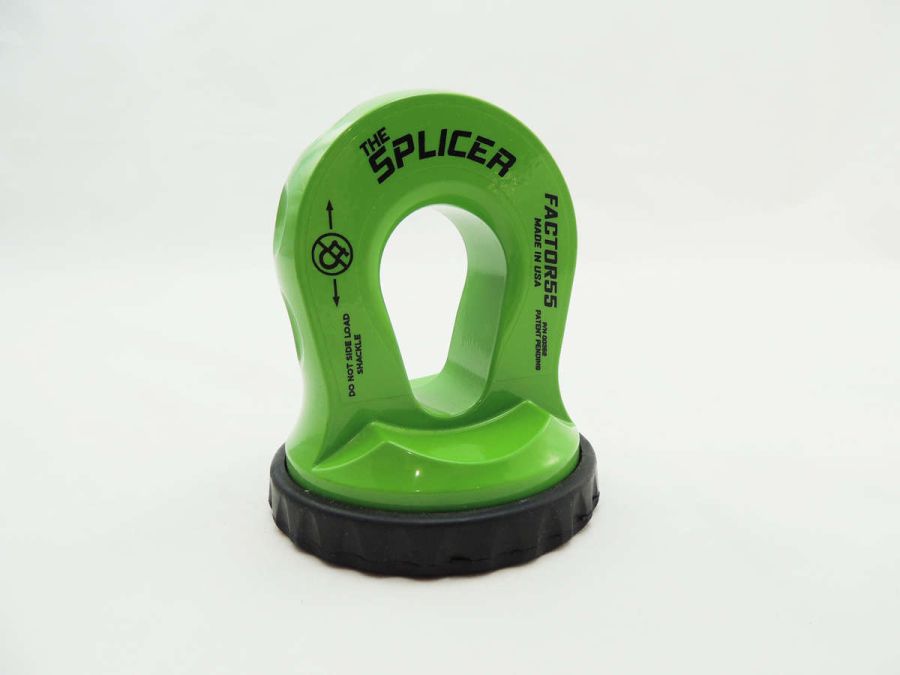 ''FACTOR 55'' SPLICER 3/8-1/2'' SYNTHETIC ROPE SPLICE-ON SHACKLE MOUNT, GREEN