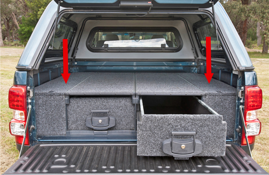 Abdeckung Outback Schublade seitlich Ford Ranger Doppelkabine 04/`12-`23