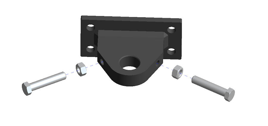 Zugmauladapter Set universal für Bolzen bis 38mm Durchmesser