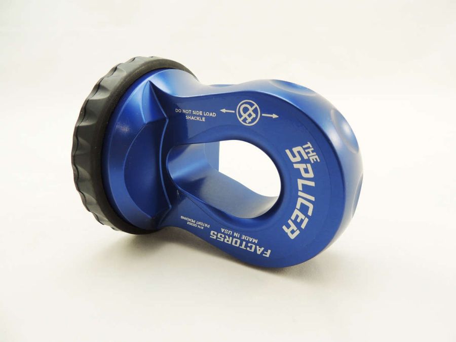 ''FACTOR 55'' SPLICER 3/8-1/2'' SYNTHETIC ROPE SPLICE-ON SHACKLE MOUNT, BLUE