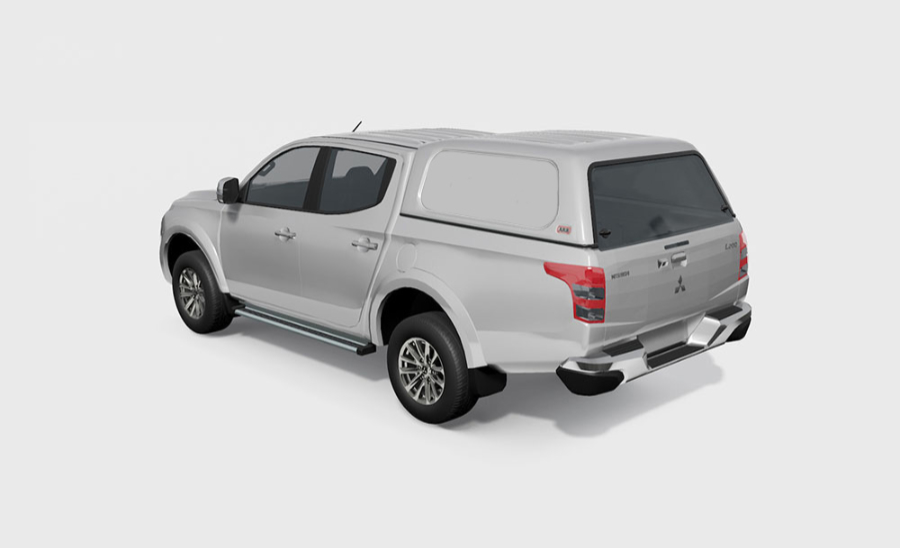 Basic Hardtop für Mitsubishi L200 ab `15 Doka, flach, seitl. geschlossen