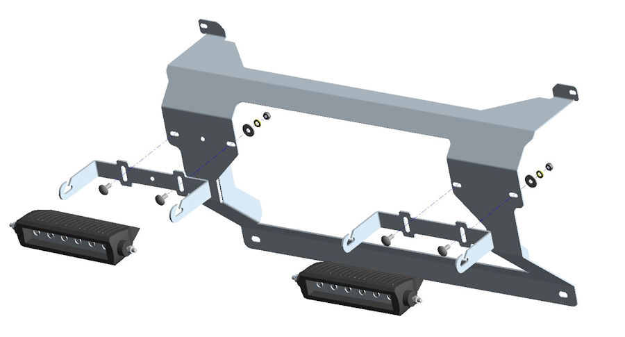 Scheinwerfer-Set Ford Ranger `16-`19 inkl. 2 Stk. Osram SX180-SP