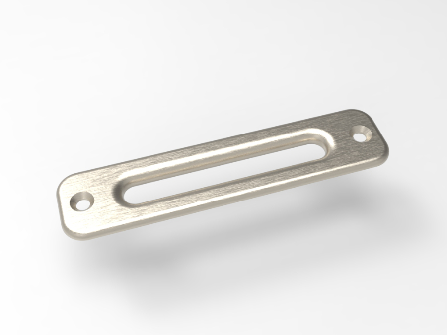 Aluseilfenster LA 254mm silber eloxiert mit negativ Versatz für Kunststoffseil