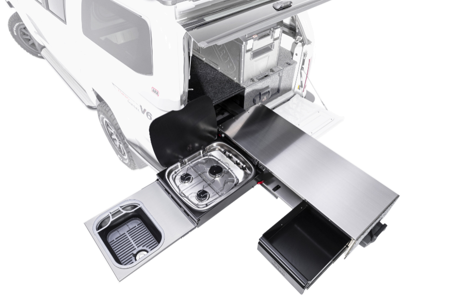 ARB Slide Kitchen 1355mm Schublade inkl. Kocher, Ablage, Schublade & Spülbecken