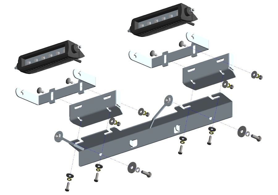 Scheinwerfer-Set Mitsubishi L200 `15-`19 inkl. 2 Stk. Osram SX180-SP