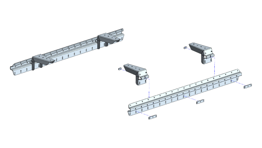 Muli-Rack Basisversion ''flach'' DoubleCab ohne Dachträger, inkl. Schraubensatz