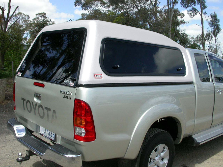 Touring Hardtop für Toyota Hilux ab `05 X-Cab hoch seitliche Klappfenster