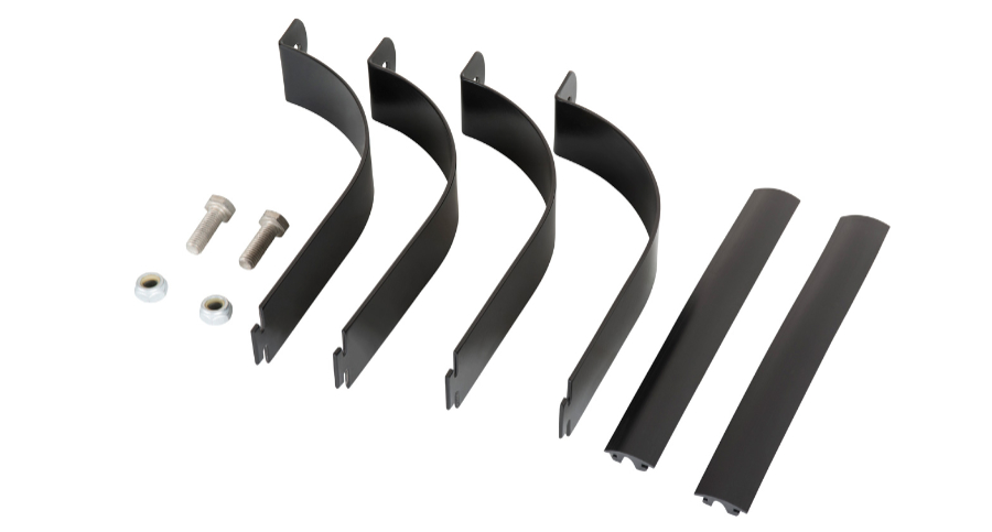 Rhino Rack VORTEX Rohrschellen 150mm (Paar) aus Stahl, schwarz