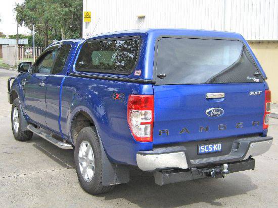 Touring Hardtop für Ford Ranger `12-`23 2AB X-Cab flach seitl. Klappfenster