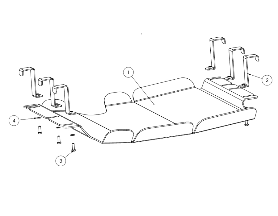 Unterfahrschutz Toyota HZJ 78/79, alle Verteilergetriebe, 6mm Aluminium