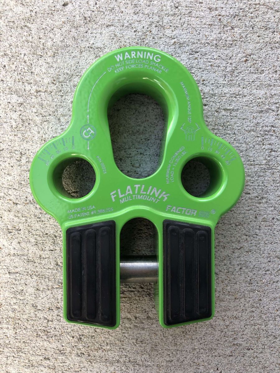 ''FACTOR 55'' FLATLINK MULTIMOUNT WINCH SHACKLE MOUNT, GREEN