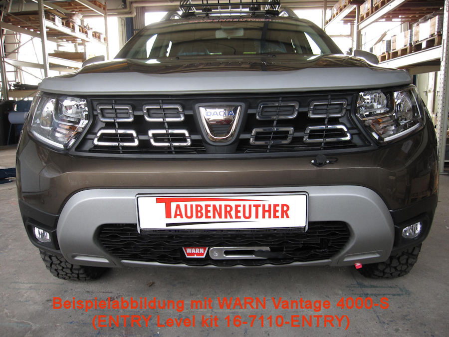 Seilwindenanbausatz Dacia Duster Bj. 2010 - 09/2020, inkl. WARN AXON 55-S