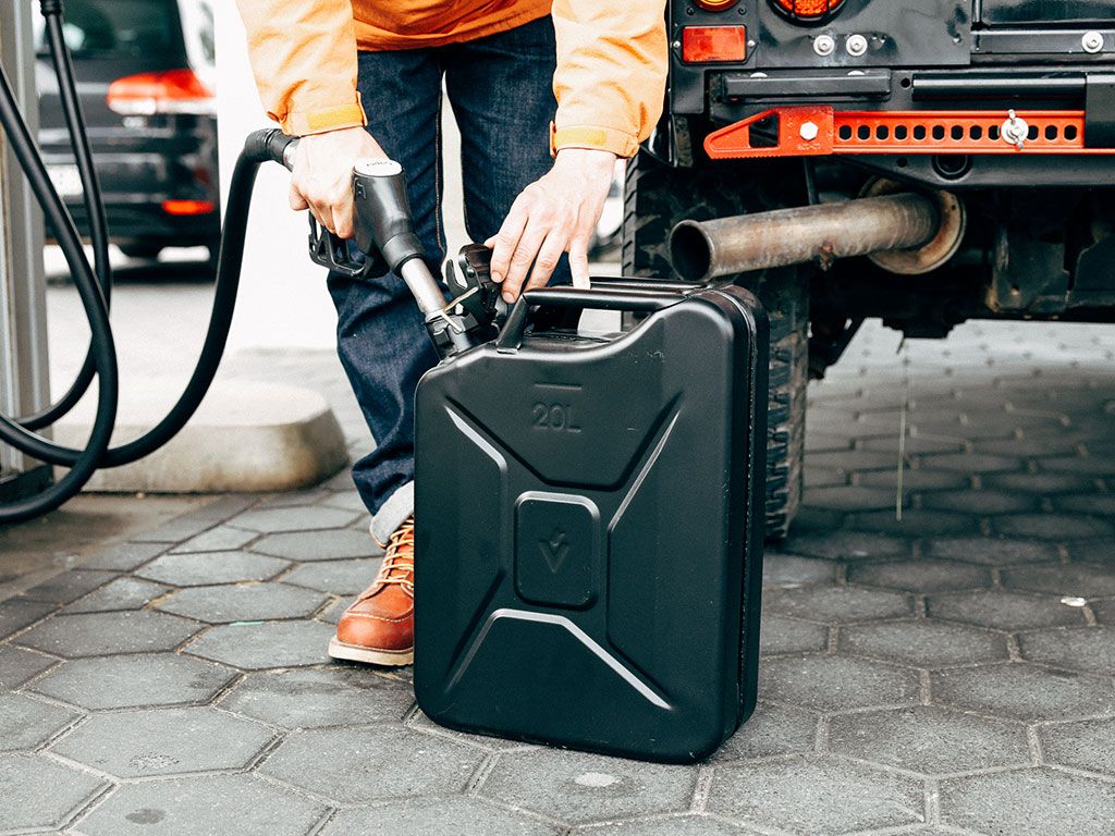 Reservekanister - schwarz - Stahl - 20l
