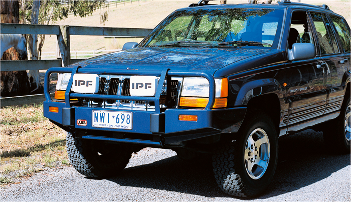ARB-Windenstoßstange Grand Cherokee ZJ, o. TÜV, f. M6000-XD9000, airbagtauglich