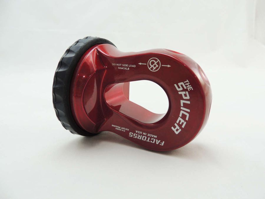 ''FACTOR 55'' SPLICER 3/8-1/2'' SYNTHETIC ROPE SPLICE-ON SHACKLE MOUNT, RED