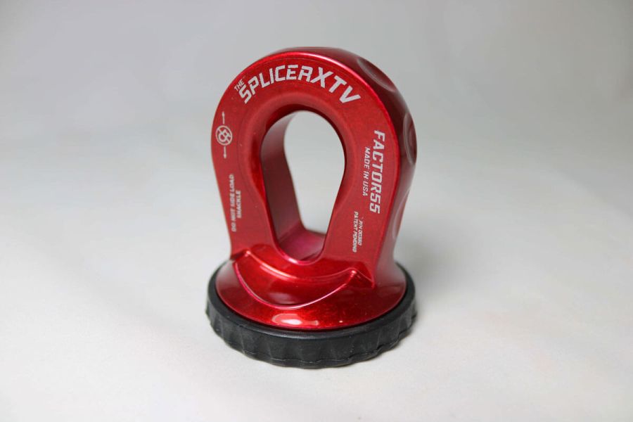 ''FACTOR 55'' SPLICER XTV 3/16-1/4'' SYNTH. ROPE SPLICE-ON SHACKLE MOUNT, RED