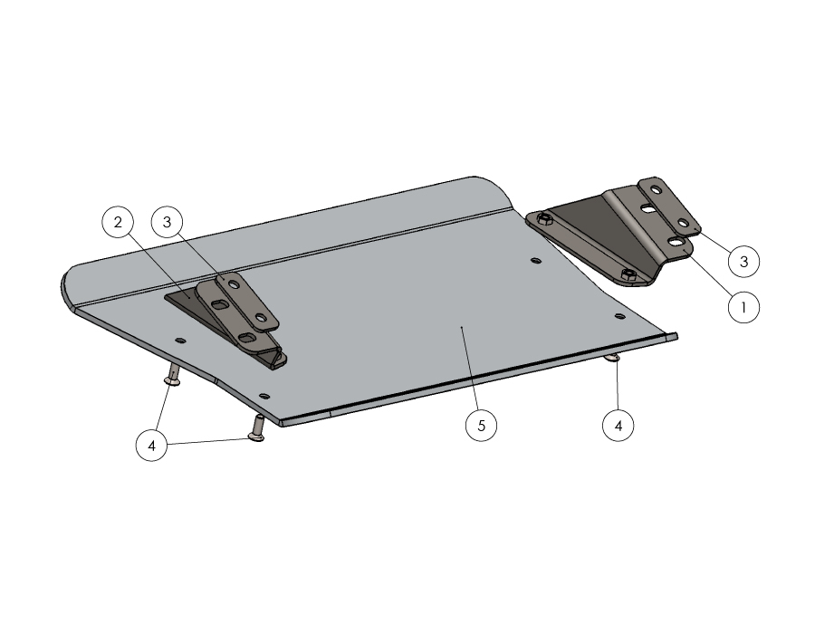 Unterfahrschutz Toyota J 80 Vorderachse, 6mm Aluminium