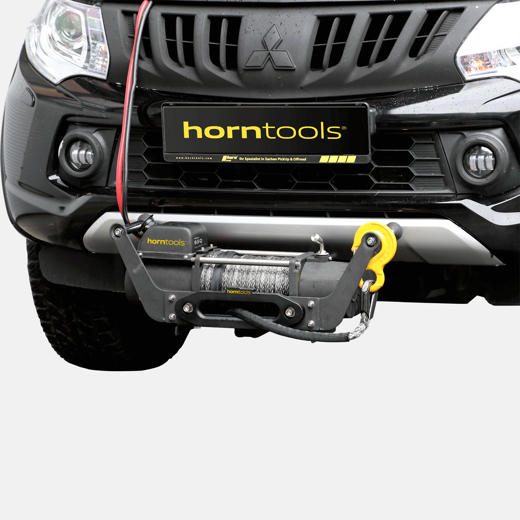horntools Seilwindensystem Alpha Mobil für Mitsubishi L200 2016+ 4,3to mit Kunststoffseil