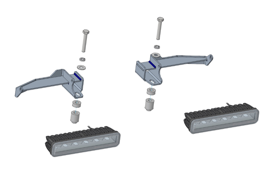 Scheinwerferhalterset Mercedes Sprinter 906/907 `13-`22, inkl. Osram SX180-SP(2)