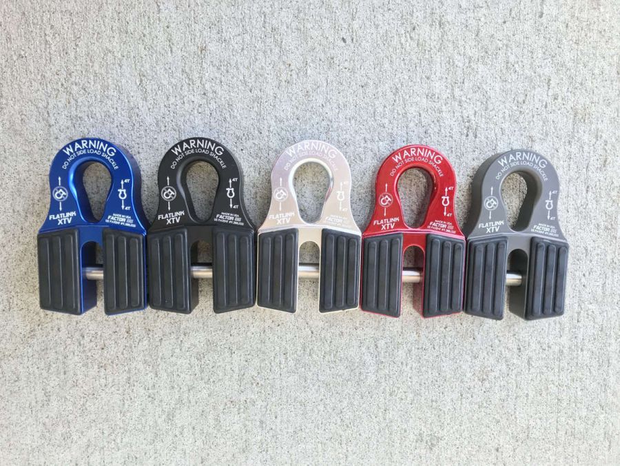 ''FACTOR 55'' FLATLINK XTV (ATV and UTV) WINCH SHACKLE MOUNT, BLUE