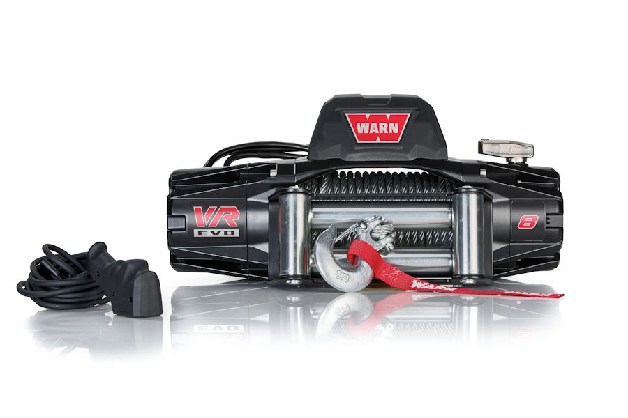 Seilwinde WARN VR EVO 8 12V 3.629 kg Zugkraft, Stahlseil