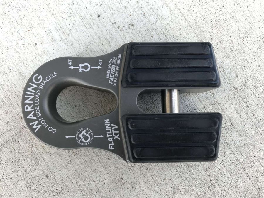 ''FACTOR 55'' FLATLINK XTV (ATV and UTV) WINCH SHACKLE MOUNT, GRAY