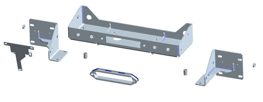 Seilwinden Set Mercedes G463A ab 2018, inkl WARN ZEON XP 12