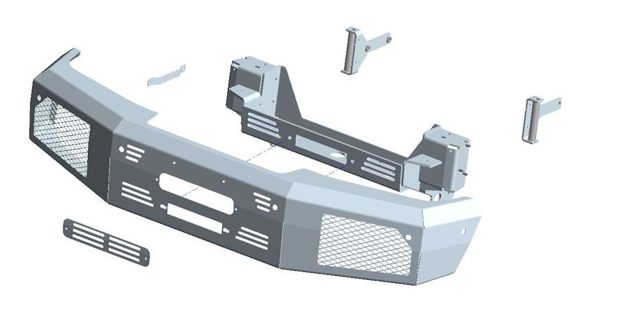 Seilwindenstoßstange Mercedes G350 & G500 `16-`18, inkl. ZEON XP 10