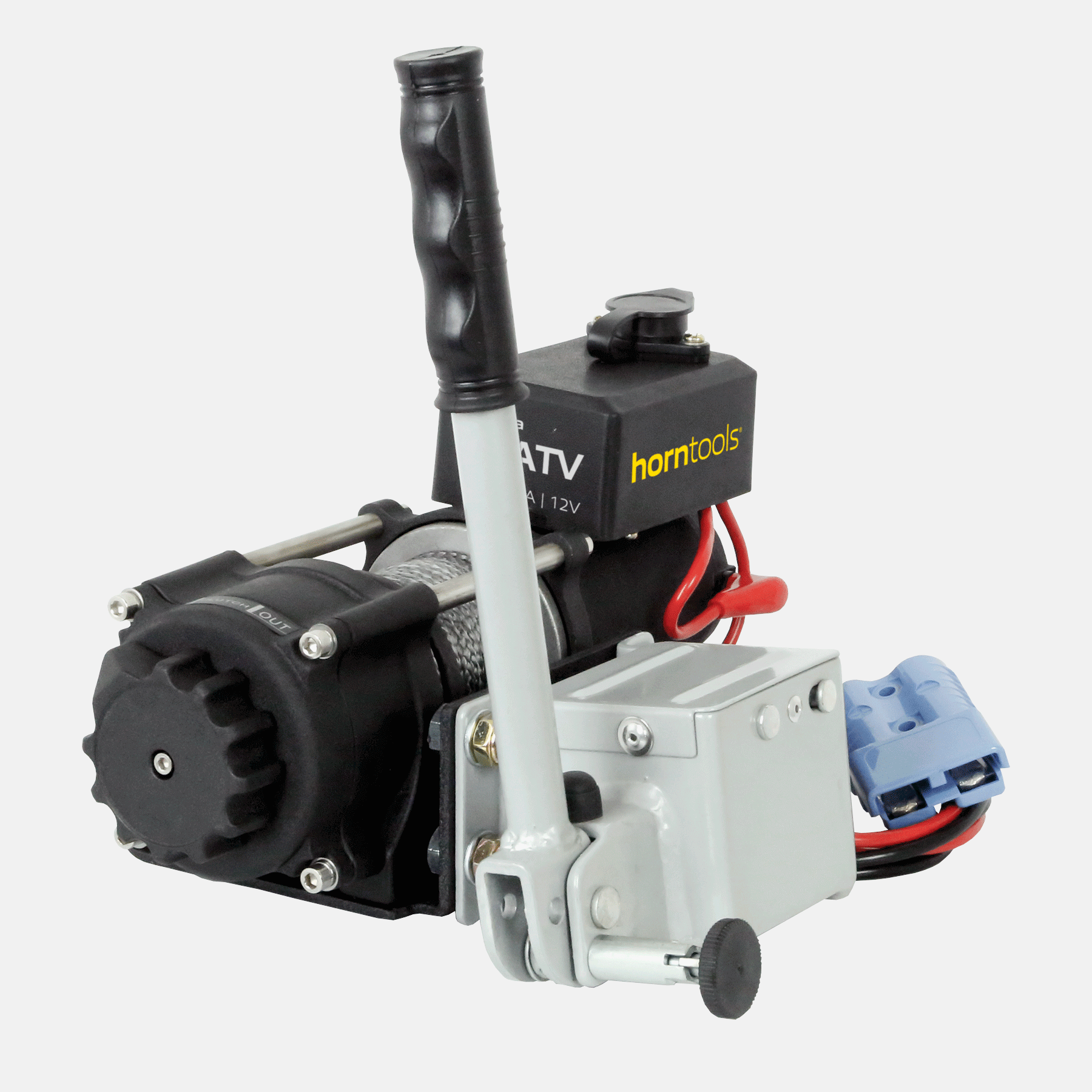 horntools Mobiles Seilwindensystem mit 1,6 Tonnen und 30m Kunststoffseil 24 Volt