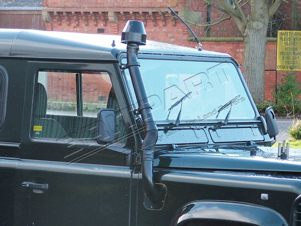 Schnorchel, klassische Ausführung aus Metall, Land Rover